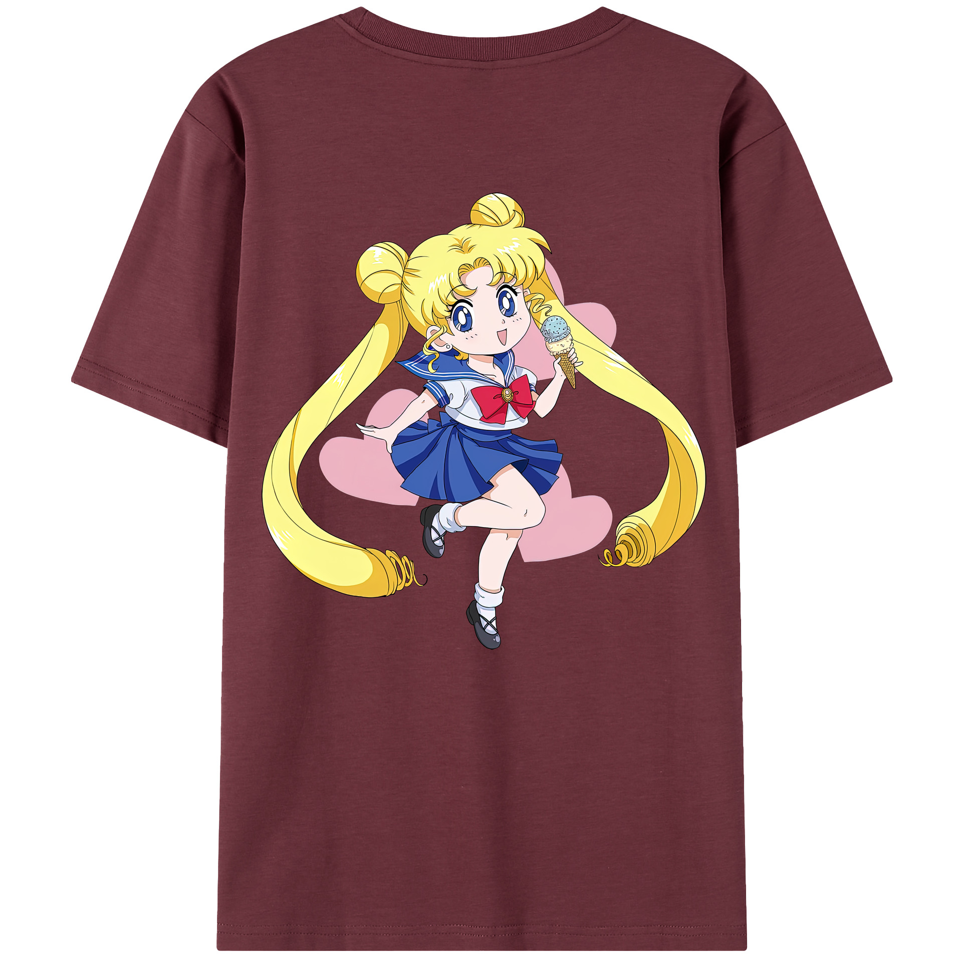 （画像用） 美少女戦士セーラームーン 愛野 美奈子 あいの みなこ Sailor Moon Aino Minako 綿100％半袖Tシャツ（背面プリント）